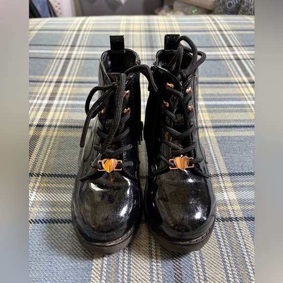 Badgley Mishka Black Toddler Fashion Boots Glitter - Picture 3 of 9